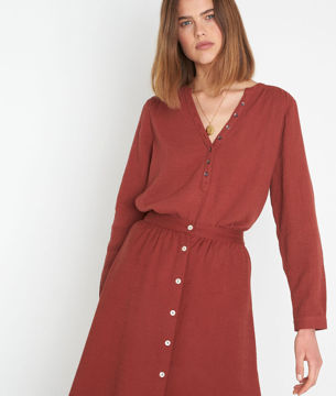 Picture of LAETI PAPRIKA COTTON GAUZE BLOUSE